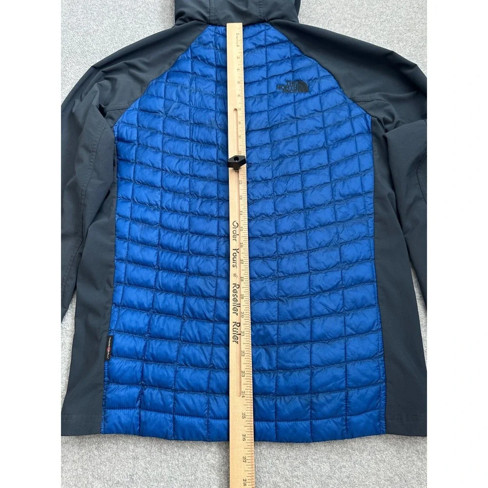 The North Face ThermoBall Hybrid Hoodie Mens Medium Blue Black Full Zip Jacket
